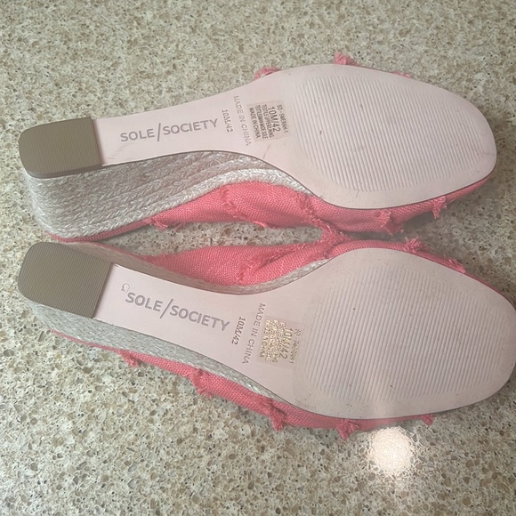 Sole Society Red Casual Bowknot Comfy Slip On Sandal Size 10 - Picture 5 of 7